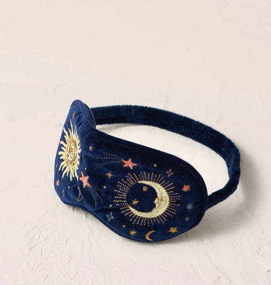 Young Ideas & Henmores -Celestial Sun Navy & Moon Velvet Eye Mask -Navy -OS