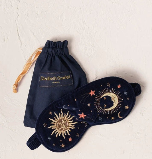 Young Ideas & Henmores -Celestial Sun Navy & Moon Velvet Eye Mask -Navy -OS