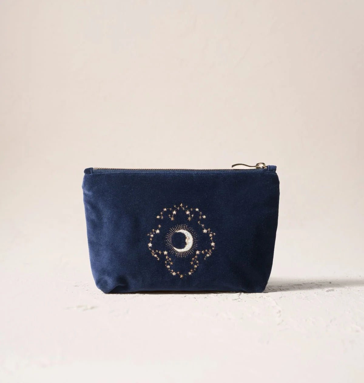 Young Ideas & Henmores -Celestial Sun Navy & Moon Velvet Mini Pouch -Navy -OS