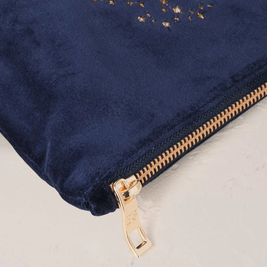 Young Ideas & Henmores -Celestial Sun Navy & Moon Velvet Mini Pouch -Navy -OS