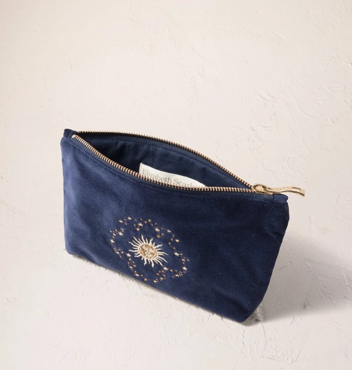 Young Ideas & Henmores -Celestial Sun Navy & Moon Velvet Mini Pouch -Navy -OS