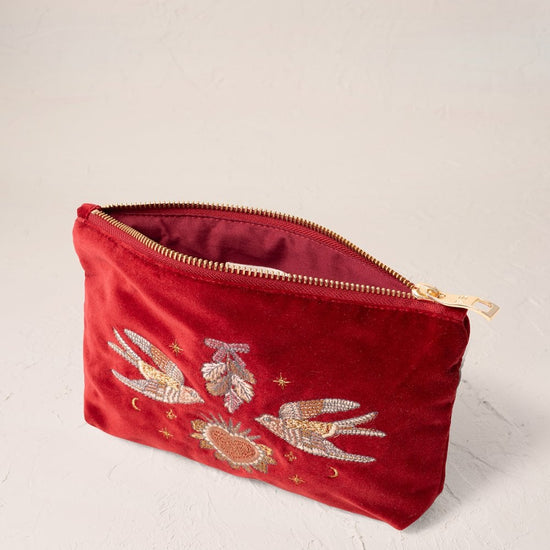 Young Ideas/Henmores - Golden Trinkets Rouge Velvet Mini Pouch - Rouge - OS