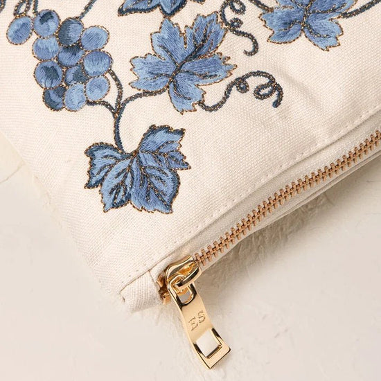 Young Ideas & Henmores -Grapevine Canvas Grapevine Everyday Pouch -Cream -OS