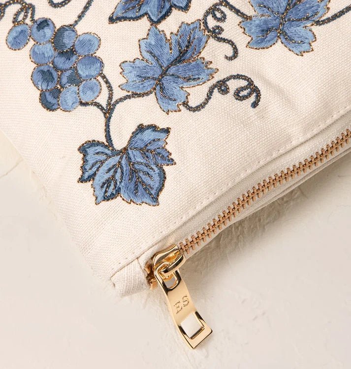Young Ideas & Henmores -Grapevine Canvas Grapevine Everyday Pouch -Cream -OS