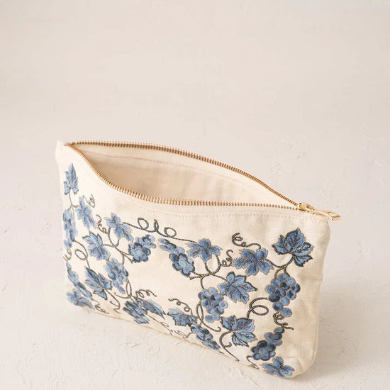 Young Ideas & Henmores -Grapevine Canvas Grapevine Everyday Pouch -Cream -OS