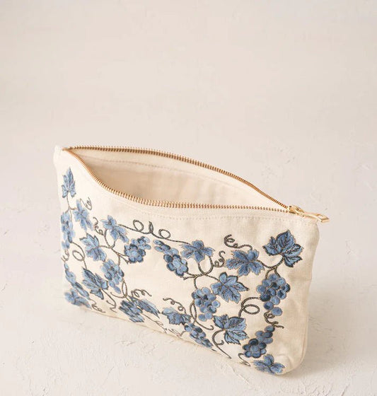 Young Ideas & Henmores -Grapevine Canvas Grapevine Everyday Pouch -Cream -OS