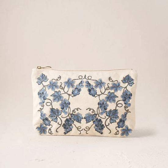 Young Ideas & Henmores -Grapevine Canvas Grapevine Everyday Pouch -Cream -OS