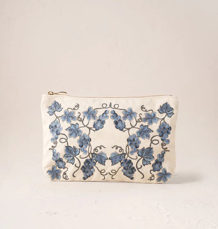 Young Ideas & Henmores -Grapevine Canvas Grapevine Everyday Pouch -Cream -OS