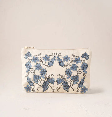 Young Ideas & Henmores -Grapevine Canvas Grapevine Everyday Pouch -Cream -OS