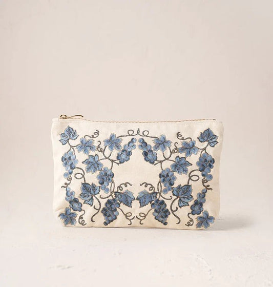 Young Ideas & Henmores -Grapevine Canvas Grapevine Everyday Pouch -Cream -OS
