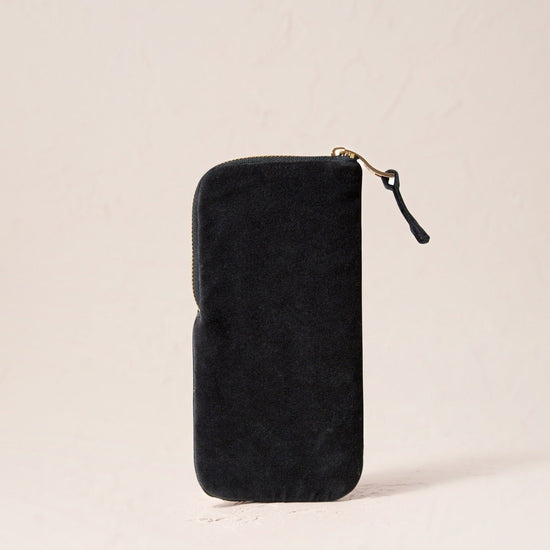 Young Ideas/Henmores - Honey Bee Charcoal Velvet Glasses Case - Charcoal - OS