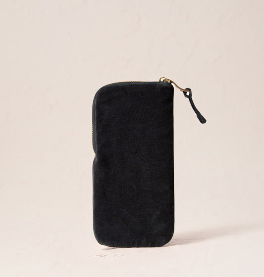 Young Ideas/Henmores - Honey Bee Charcoal Velvet Glasses Case - Charcoal - OS