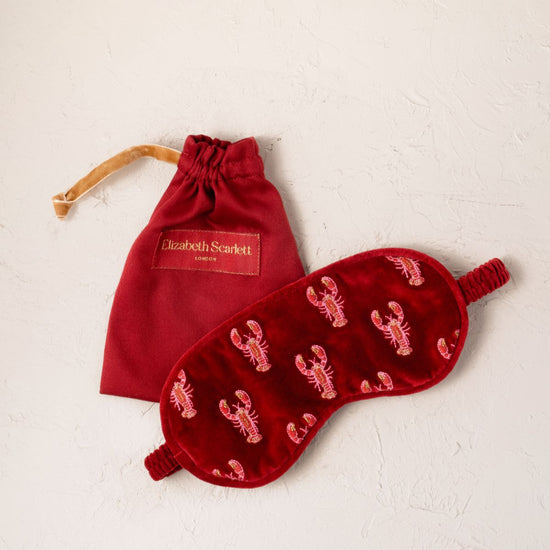 Young Ideas/Henmores - Lobster Rouge Velvet Eye Mask - Rouge - OS