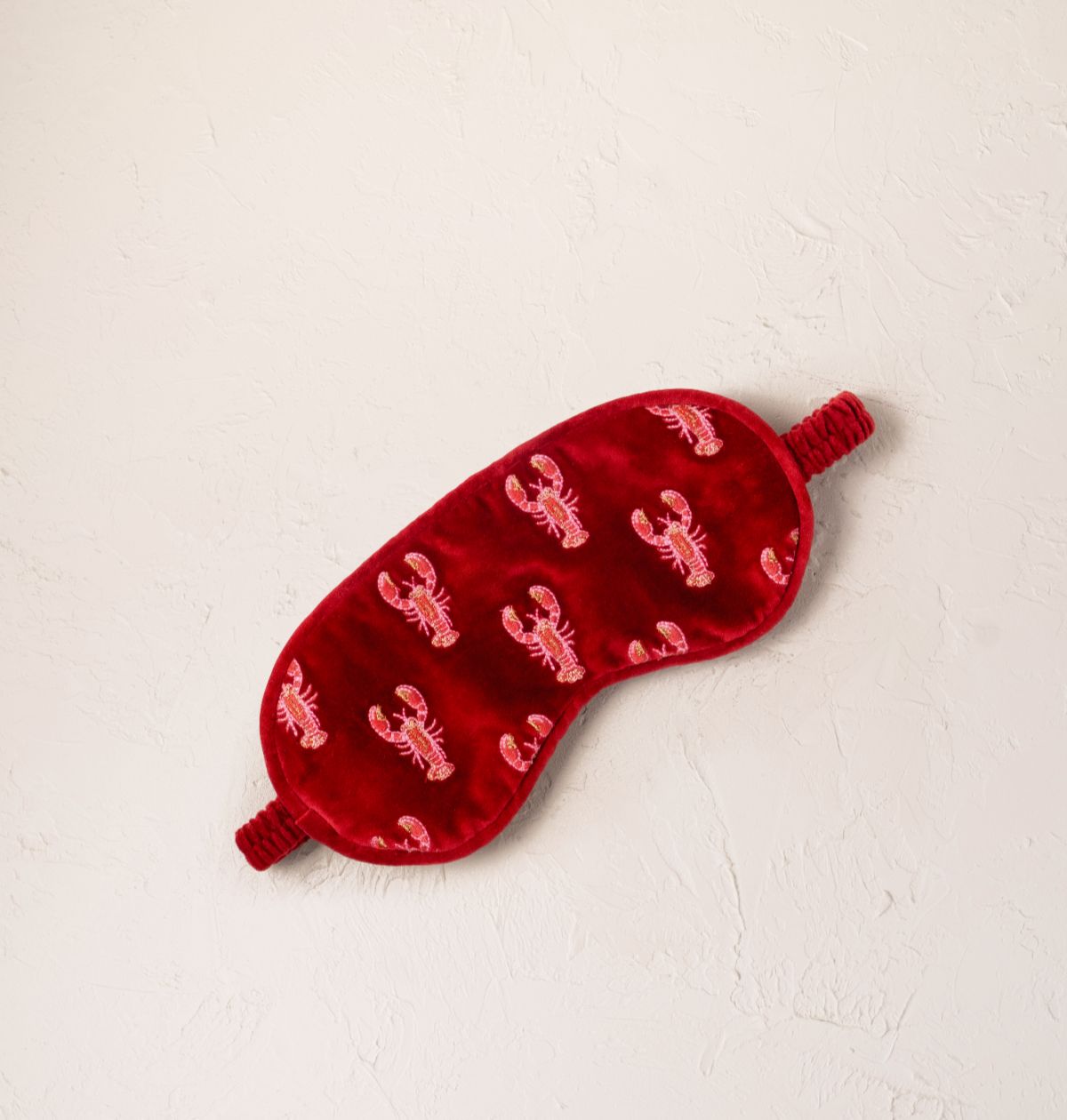 Young Ideas/Henmores - Lobster Rouge Velvet Eye Mask - Rouge - OS
