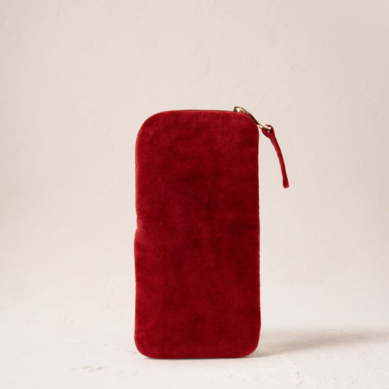 Young Ideas/Henmores - Lobster Rouge Velvet Glasses Case - Rouge - OS