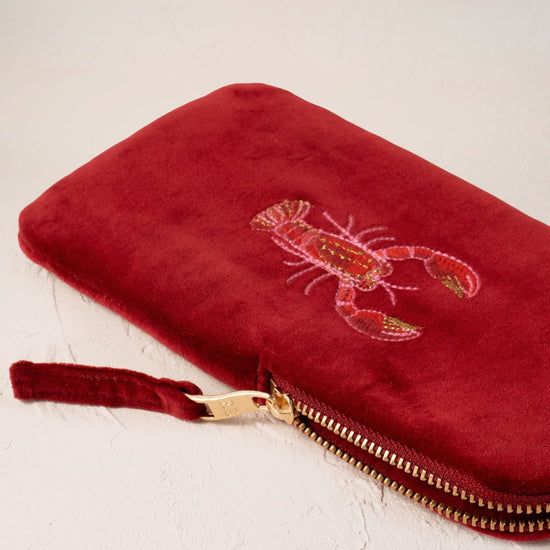 Young Ideas/Henmores - Lobster Rouge Velvet Glasses Case - Rouge - OS