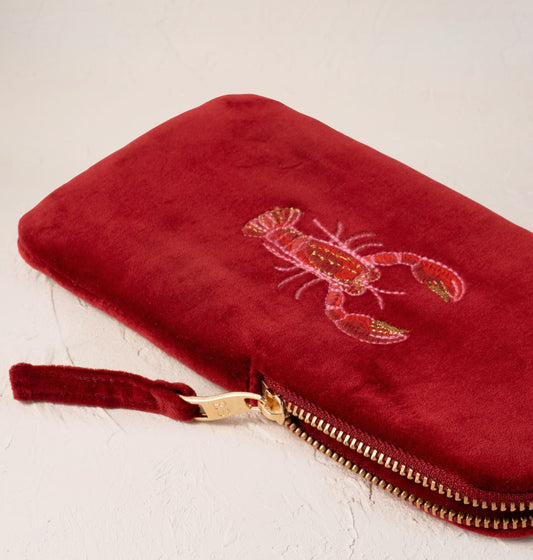 Young Ideas/Henmores - Lobster Rouge Velvet Glasses Case - Rouge - OS