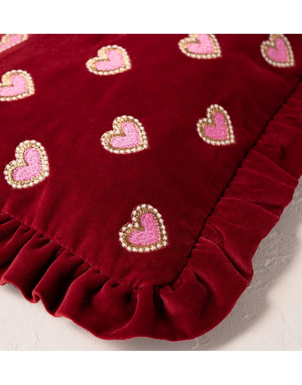Young Ideas/Henmores - Love Hearts Rouge Velvet Everyday Pouch - Rouge - OS