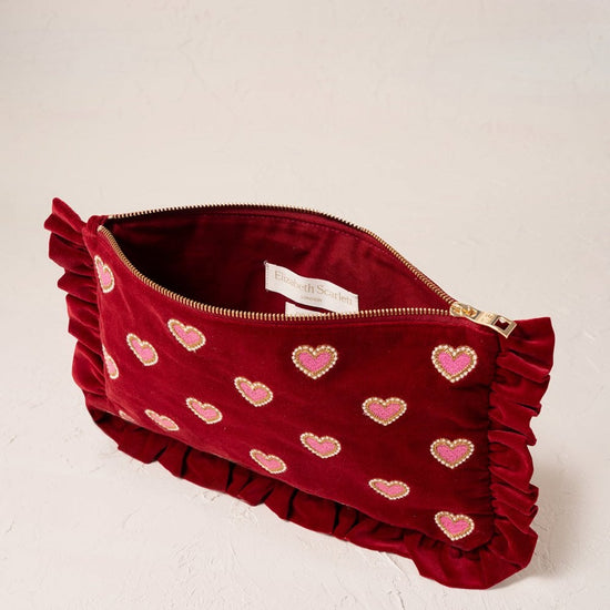 Young Ideas/Henmores - Love Hearts Rouge Velvet Everyday Pouch - Rouge - OS