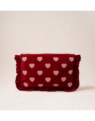 Young Ideas/Henmores - Love Hearts Rouge Velvet Everyday Pouch - Rouge - OS