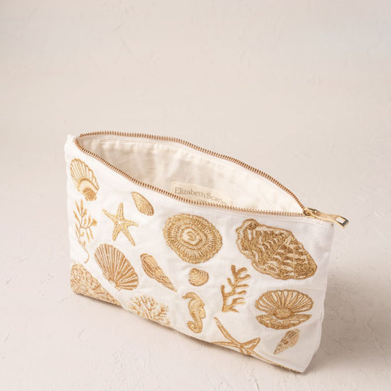 Young Ideas/Henmores - Ocean Treasures Cream Cotton Everyday Pouch - Cream - OS