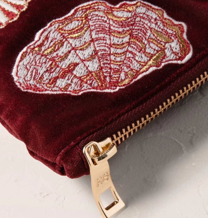 Young Ideas & Henmores -Ocean Treasures Port Velvet Everyday Pouch -port -OS