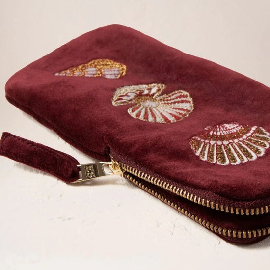 Young Ideas & Henmores -Ocean Treasures Port Velvet Glasses Case -port -OS
