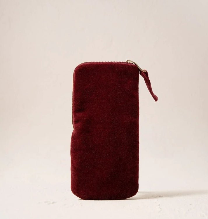 Young Ideas & Henmores -Ocean Treasures Port Velvet Glasses Case -port -OS