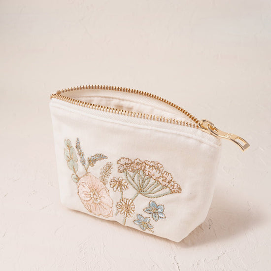 Young Ideas/Henmores - Pressed Flowers Bridesmaid Cream Coin Purse - Cream - OS