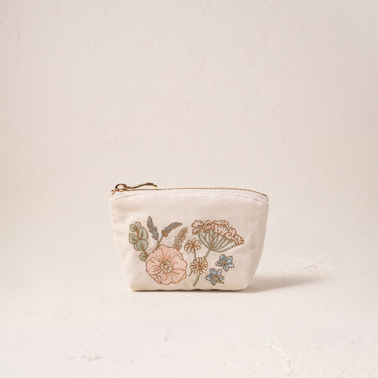 Young Ideas/Henmores - Pressed Flowers Bridesmaid Cream Coin Purse - Cream - OS