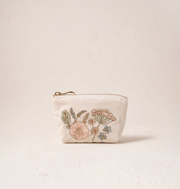 Young Ideas/Henmores - Pressed Flowers Bridesmaid Cream Coin Purse - Cream - OS