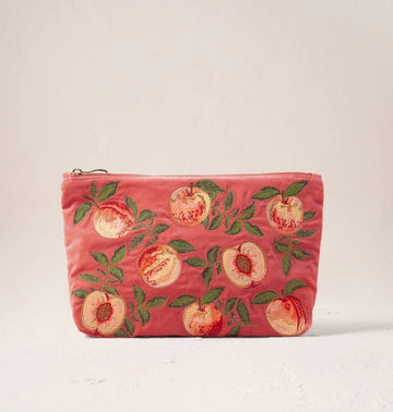 Young Ideas & Henmores - Summer Peach Spiced Coral Cotton Everyday Pouch - Spiced Coral - OS