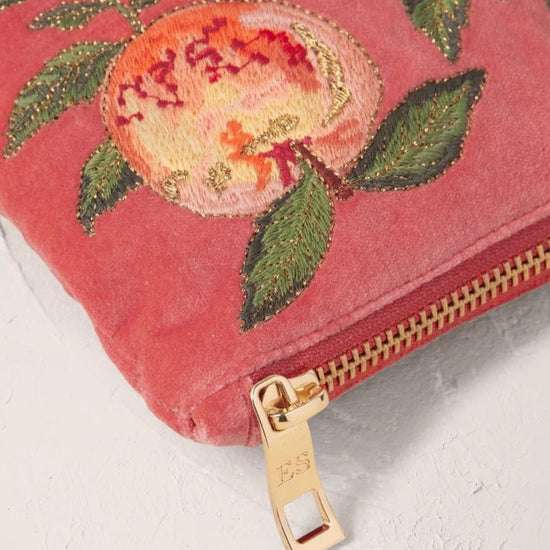 Young Ideas & Henmores - Summer Peach Spiced Coral Cotton Everyday Pouch - Spiced Coral - OS