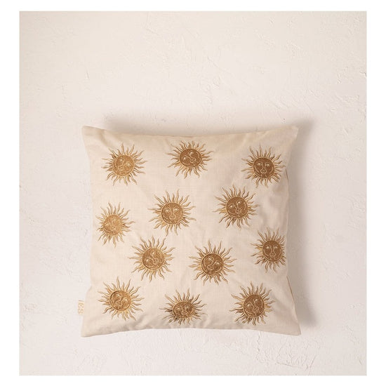 Young Ideas/Henmores - Sun Goddess Cotton Pillow - oat - OS