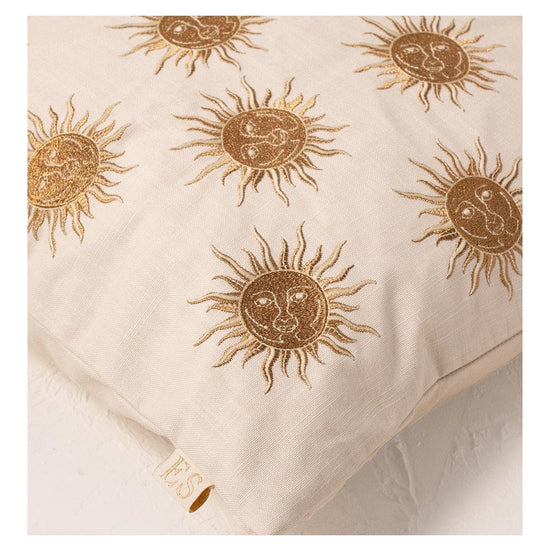 Young Ideas/Henmores - Sun Goddess Cotton Pillow - oat - OS