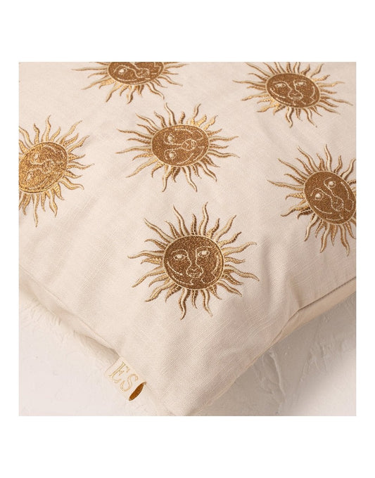 Young Ideas/Henmores - Sun Goddess Cotton Pillow - oat - OS