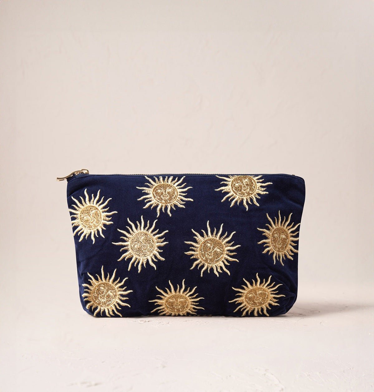 Young Ideas/Henmores - Sun Goddess Navy Velvet Everyday Pouch - Navy - OS