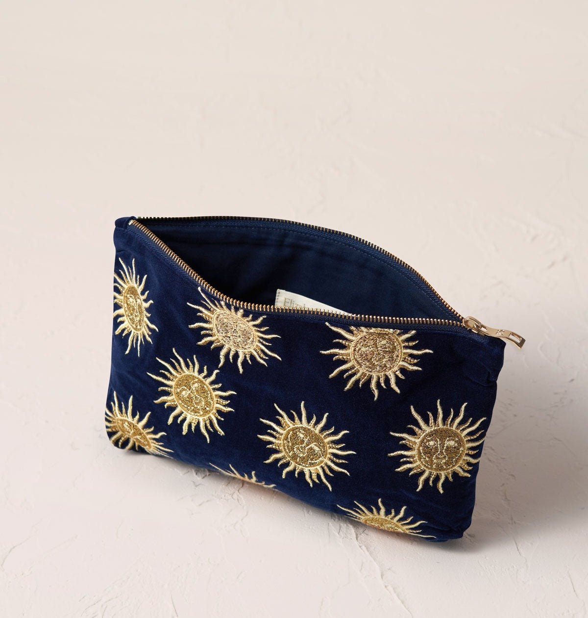 Young Ideas/Henmores - Sun Goddess Navy Velvet Everyday Pouch - Navy - OS