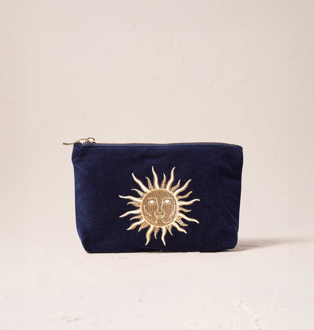 Young Ideas/Henmores - Sun Goddess Navy Velvet Mini Pouch - Navy - OS