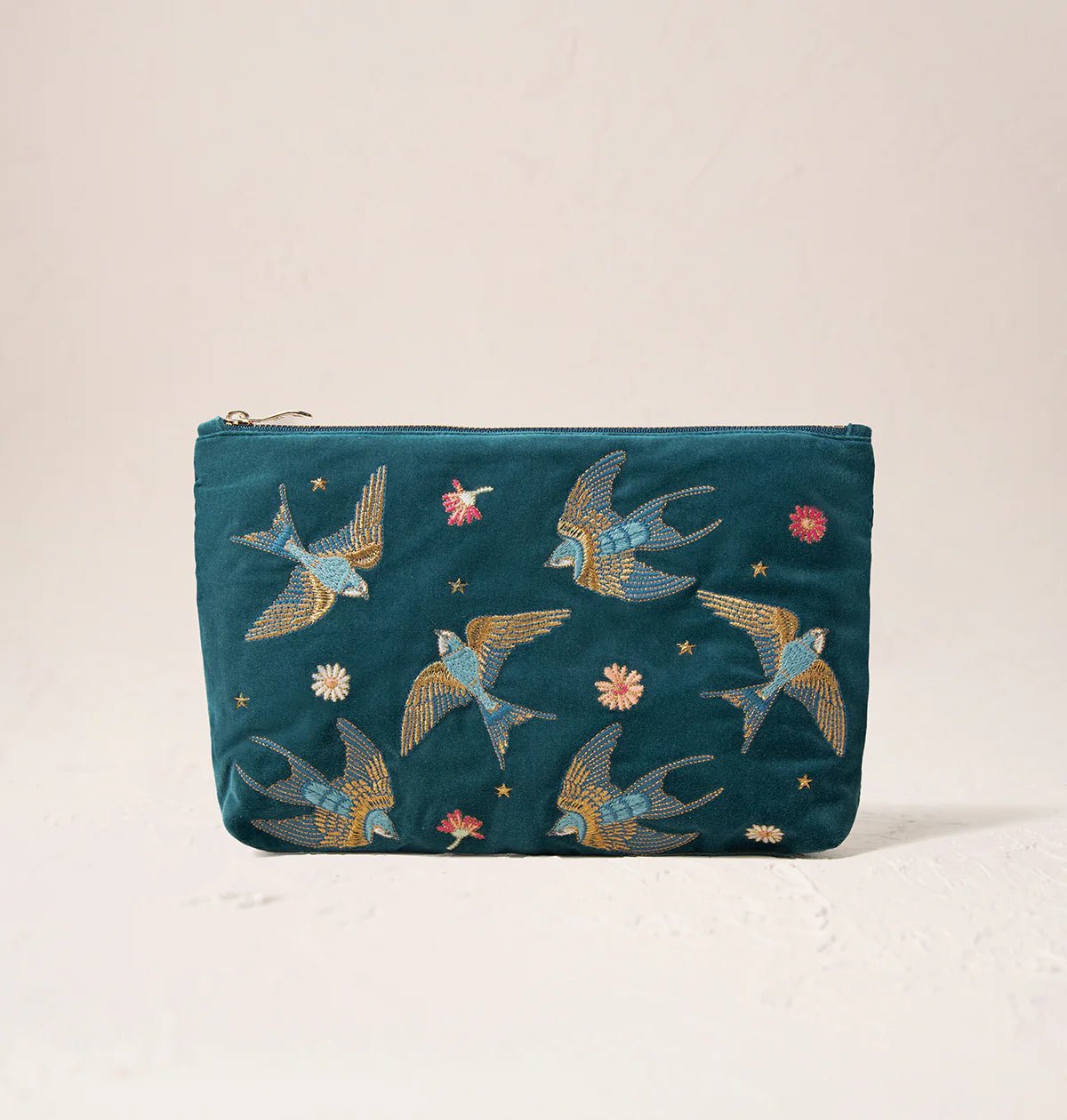 Young Ideas & Henmores - Swallows Rich Blue Everyday Pouch - Rich Blue - OS
