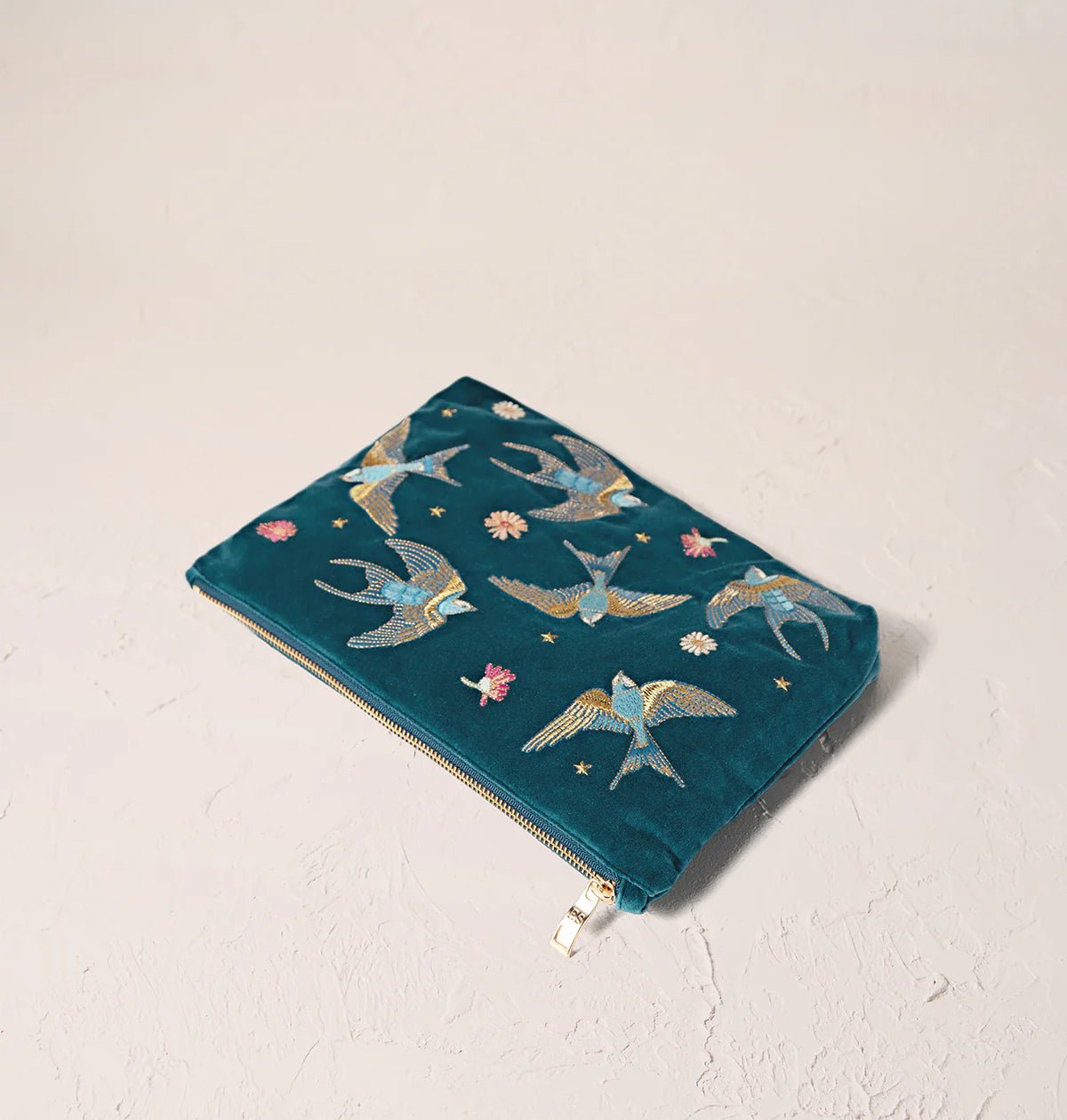 Young Ideas & Henmores - Swallows Rich Blue Everyday Pouch - Rich Blue - OS