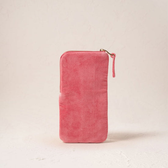 Young Ideas/Henmores - Wild Zebra Palm Blush Pink Velvet Glasses Case - Blush Pink - OS