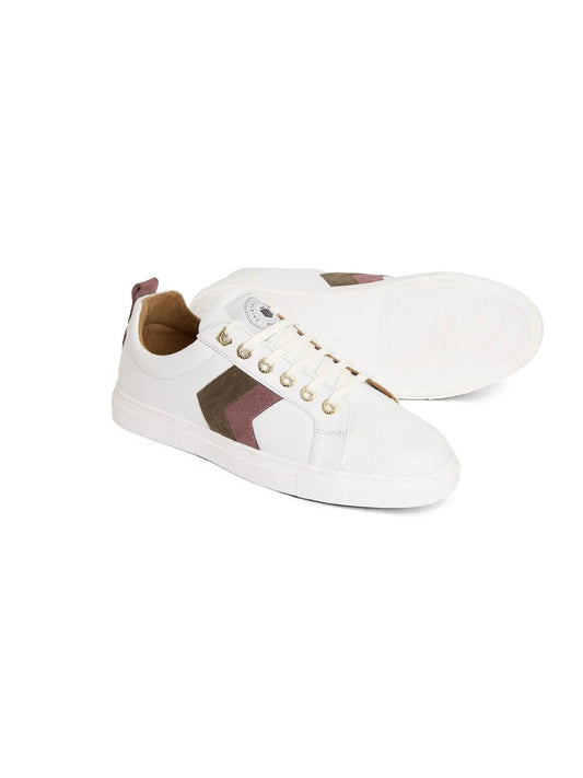 Young Ideas & Henmores - Alexandra Leather Trainer - Sky Blue/Stone - 4