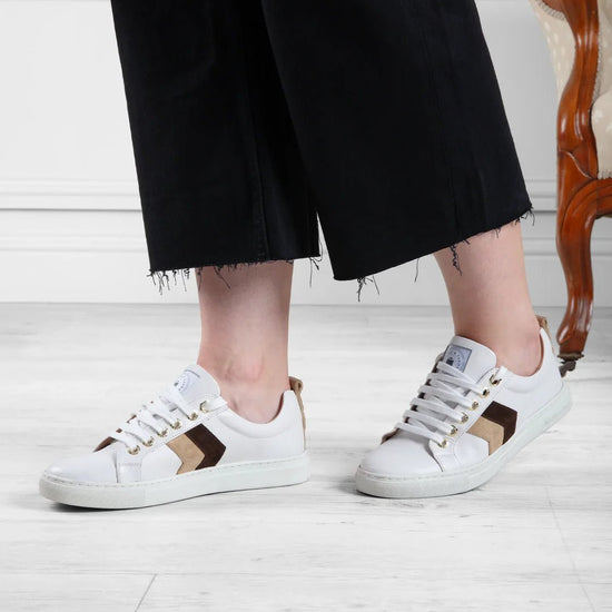 Young Ideas & Henmores - Alexandra Leather Trainer - Neutral Tri - Colour - 4