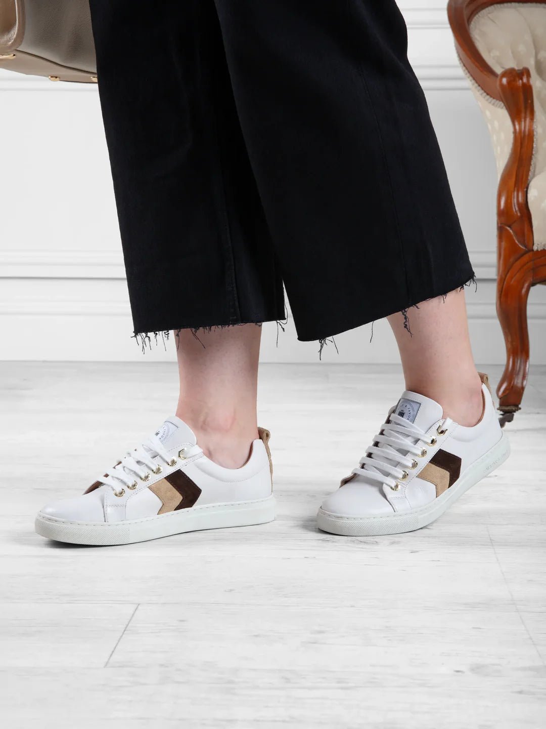 Young Ideas & Henmores - Alexandra Leather Trainer - Neutral Tri - Colour - 4