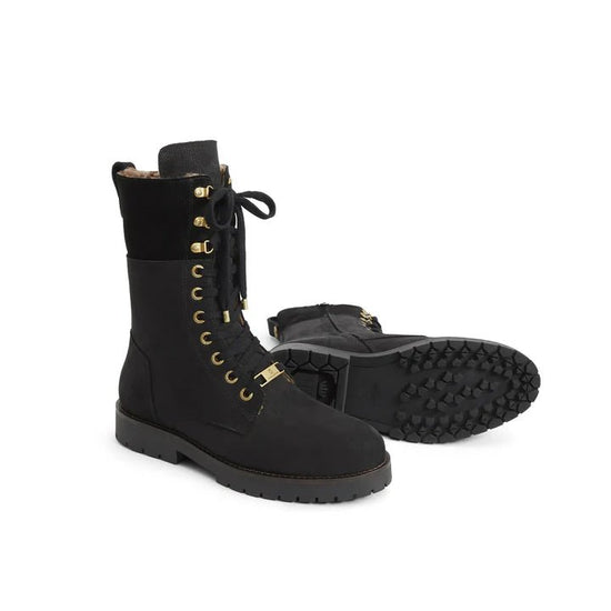 Young Ideas & Henmores - Anglesey Shearling Lined Ankle Boot - Black Suede - 4