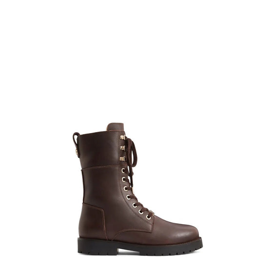 Young Ideas & Henmores - Anglesey Shearling Lined Ankle Boot - Mahogany Leather - 4