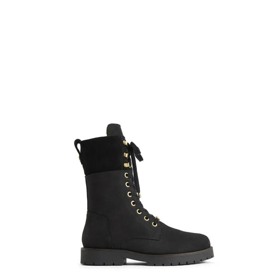 Young Ideas & Henmores - Anglesey Shearling Lined Ankle Boot - Black Suede - 4