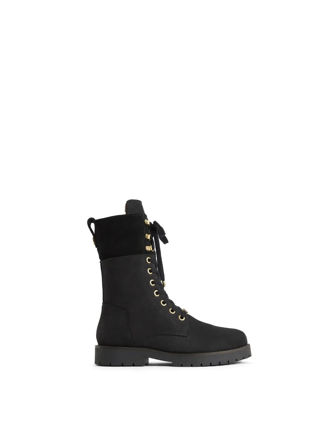 Young Ideas & Henmores - Anglesey Shearling Lined Ankle Boot - Black Suede - 4