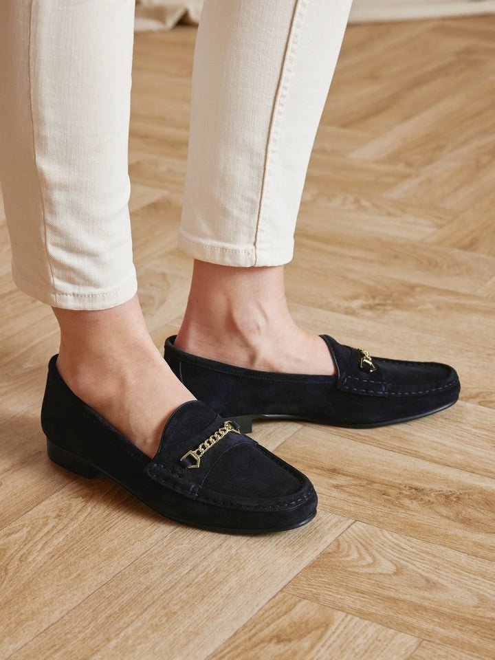 Young Ideas/Henmores - Apsley Loafers - Navy Suede - 4